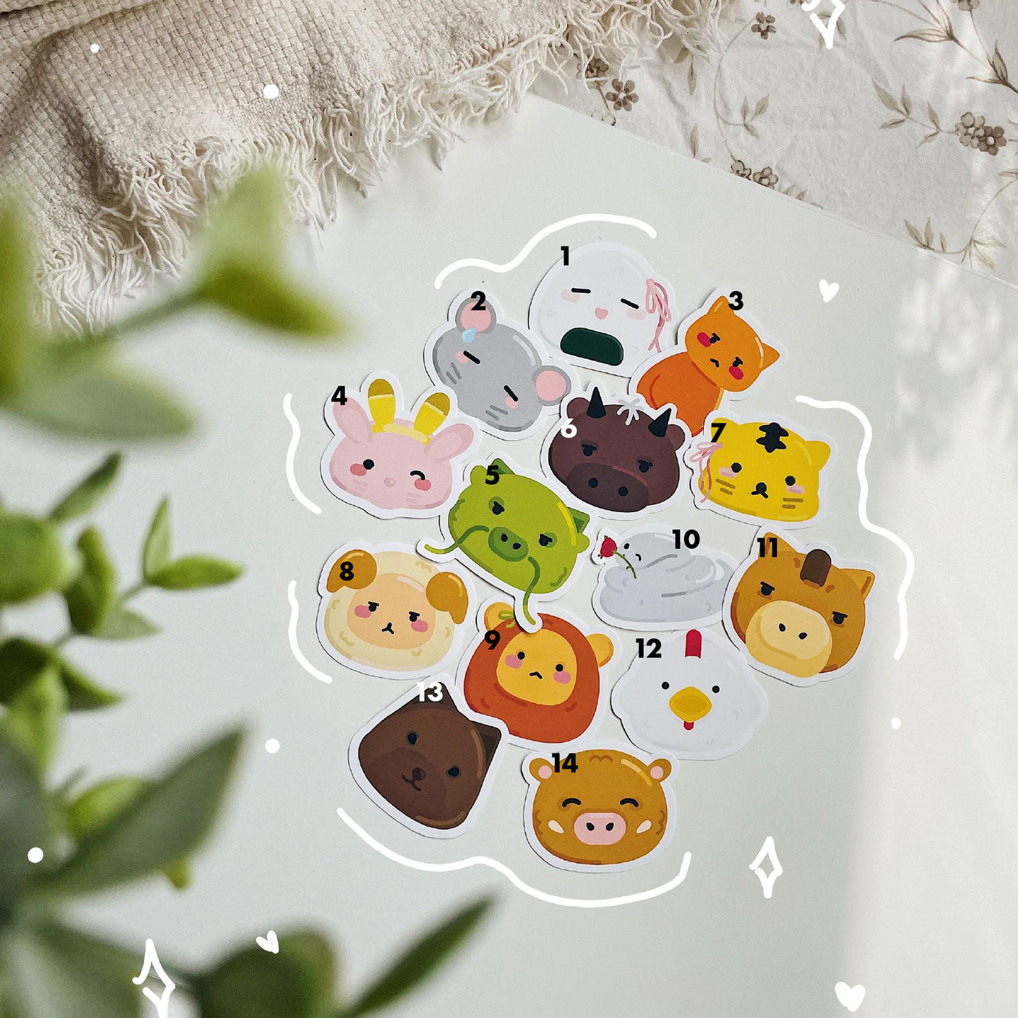 Fruits Basket Zodiac Animals Sticker Flakes