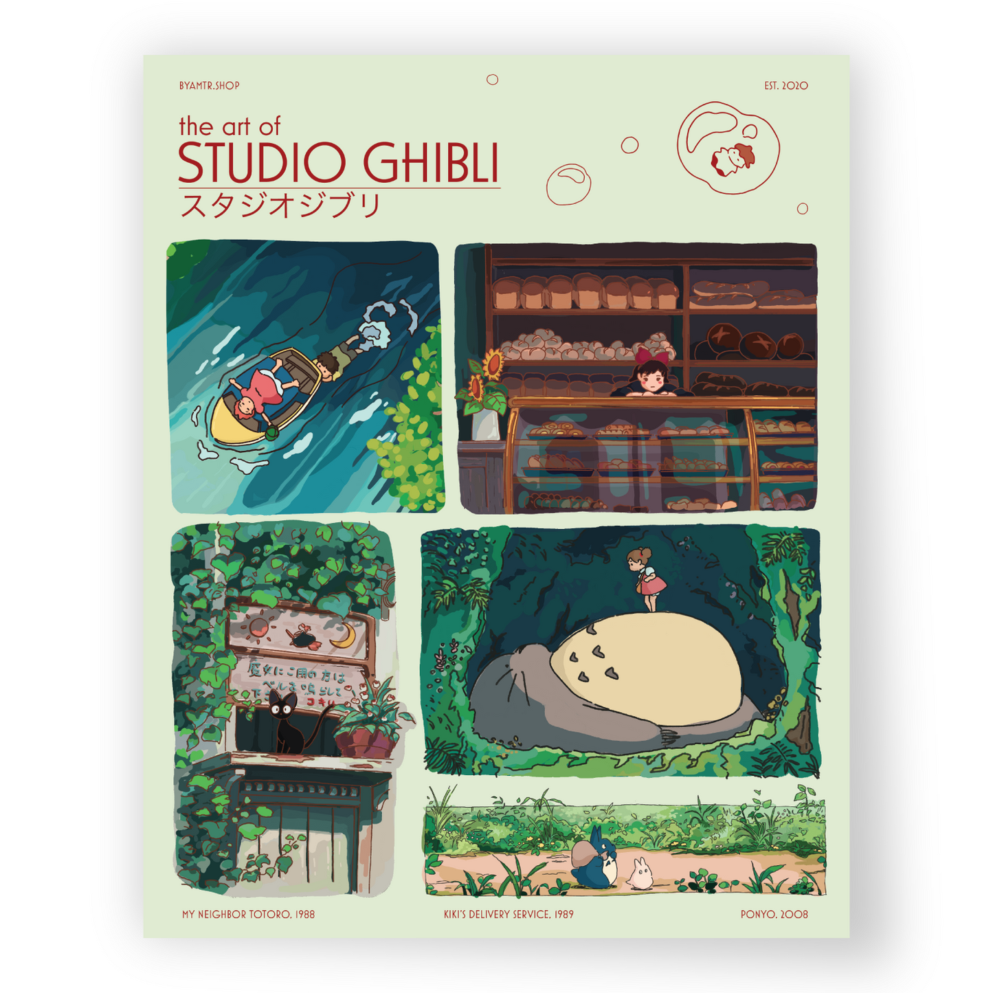 Scenes from Studio Ghibli Print